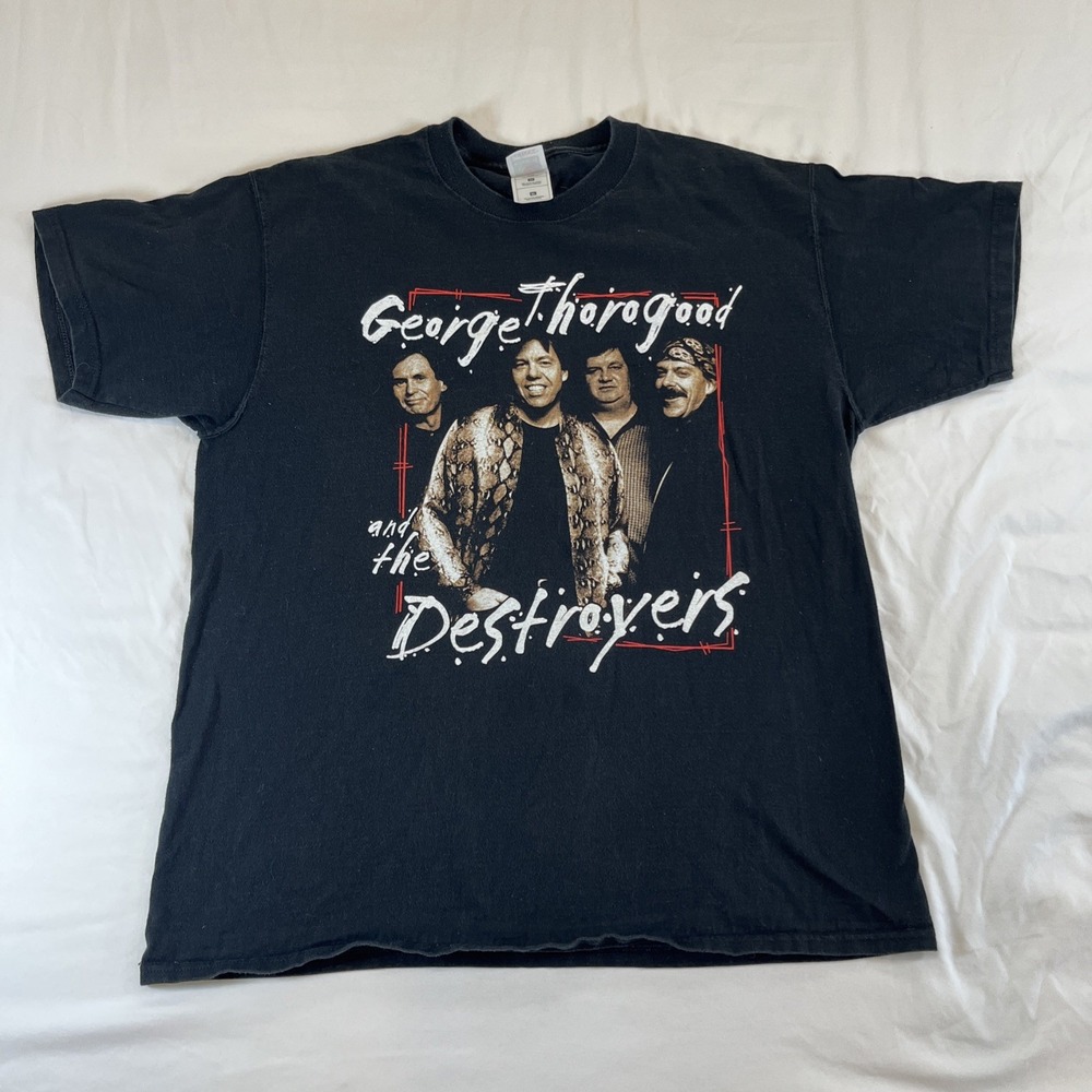 George Thorogood & And The‎ Destroyers Official 2001 Tour Concert T-Shirt XL Vtg